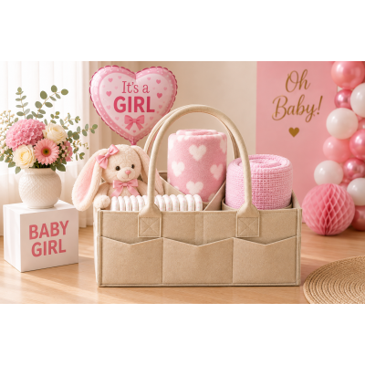 Kαλάθι Μαιευτηρίου Welcome Baby για Κορίτσι 