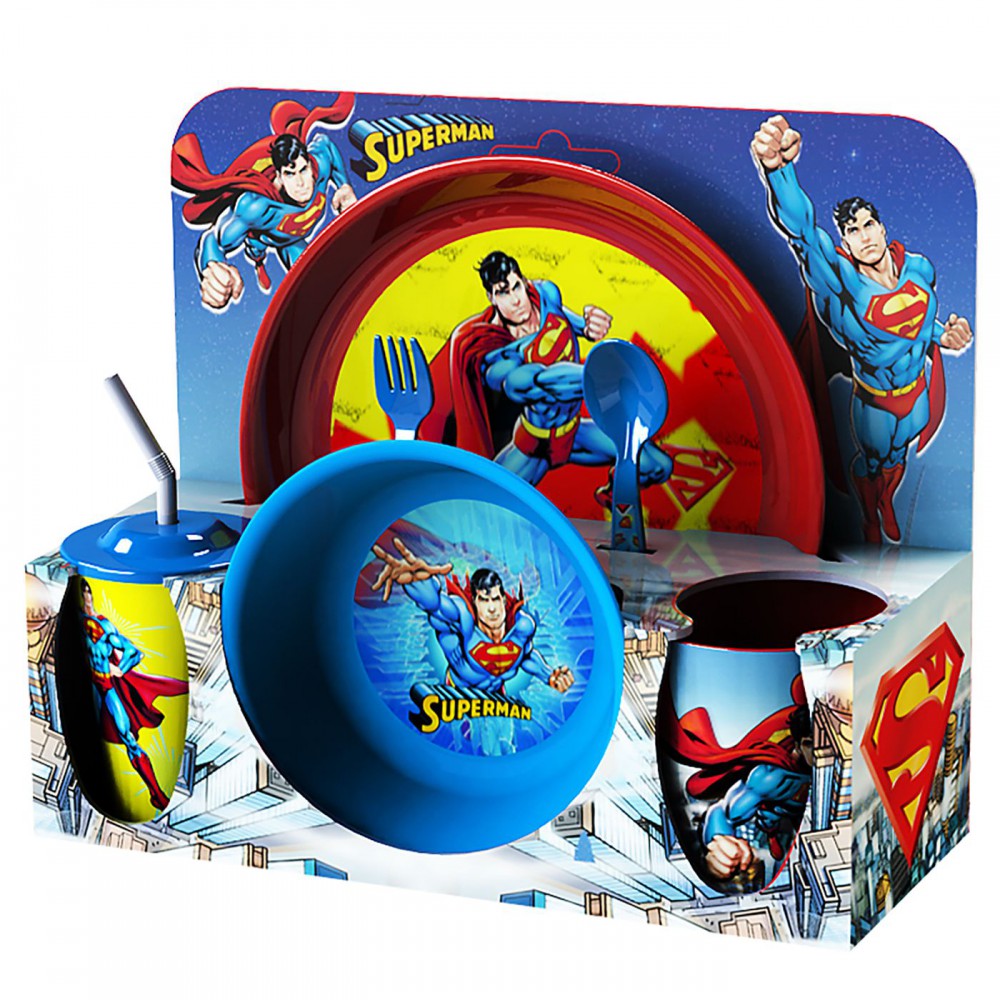 Σετ Φαγητού Superman 6 Τεμαχίων για Παιδιά