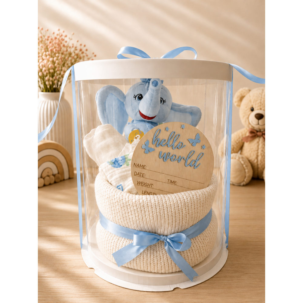 Diaper Cake Welcome Baby – Τουρτόπανο Μαιευτηρίου για αγόρι