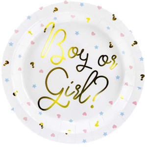 Πιάτα για Gender Reveal “Boy or Girl” (6 τεμ) Είδη Party