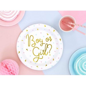 Πιάτα για Gender Reveal “Boy or Girl” (6 τεμ) Είδη Party