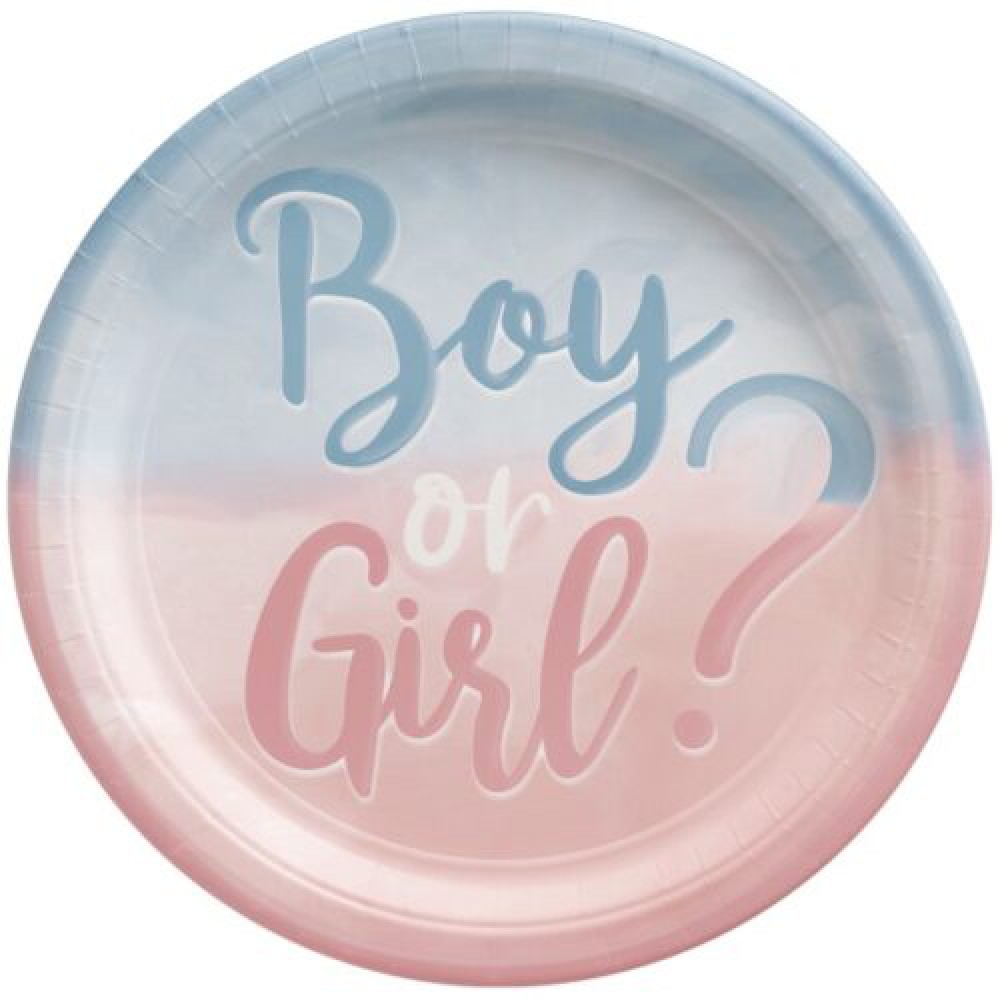 Πιάτα πάρτυ Gender Reveal (8 τεμ) Είδη Party