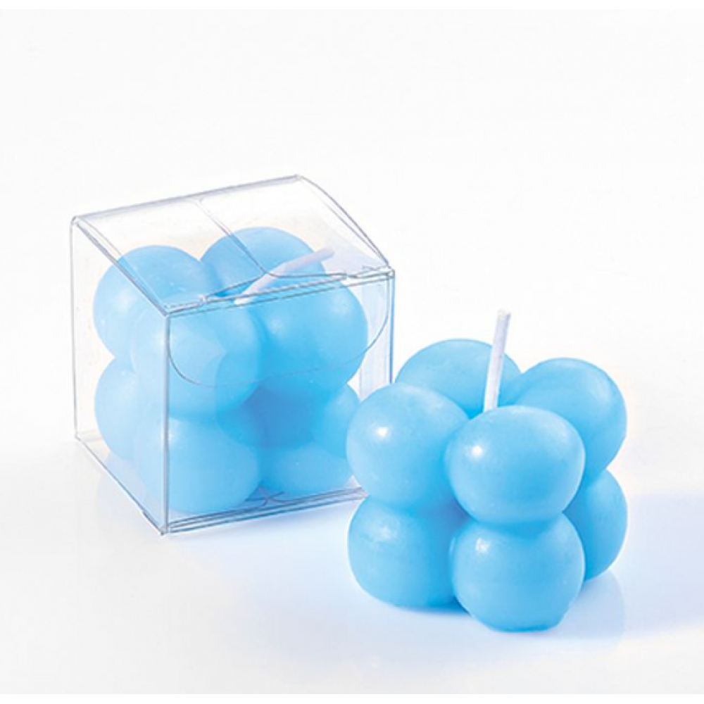 ΜΠΟΜΠΟΝΙΕΡΑ ΑΡΩΜΑΤΙΚΟ ΚΕΡΙ ΣΙΕΛ BUBBLE ΣΕ PVC ΚΟΥΤΑΚΙ 3.5X3.5CM Μπομπονιέρες
