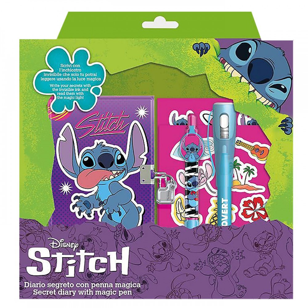  Μυστικό Σημειωματάριο Stitch  με Μαγικό Στυλό Σχολικά Σετ 