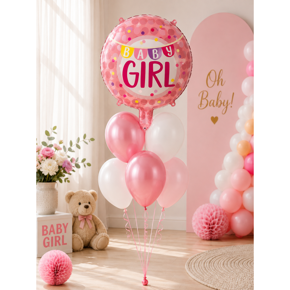 ΣΥΝΘΕΣΗ ΜΠΑΛΟΝΙΩΝ BABY GIRL  Βρεφικά Δώρα & Δώρα Μαιευτηρίου