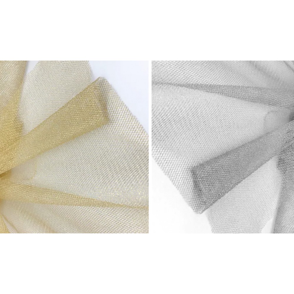 ΤΟΥΛΙ ΤΕΤΡΑΓΩΝΟ ΧΡΥΣΟ/ΑΣΗΜΙ 29cm x 29cm 0527301 ΥΛΙΚΑ ΓΙΑ ΜΠΟΜΠΟΝΙΕΡΕΣ