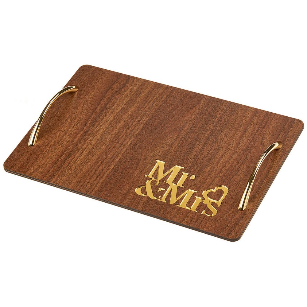ΞΥΛΙΝΟ ΔΙΣΚΟΣ ΜΕ PLEXI GLASS "MR&MRS" ΝΒ382 Για τον Κουμπάρο 
