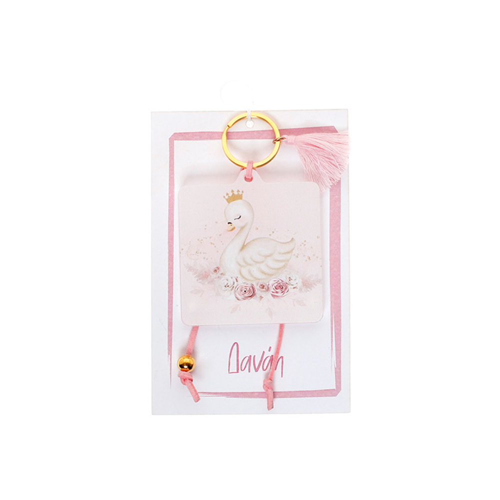 Μπομπονιέρα μπρελόκ απο πλέξιγκλας Κύκνος  Μπομπονιέρες